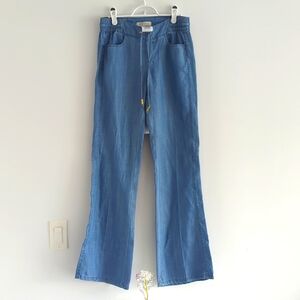Guess chambray wide leg pants